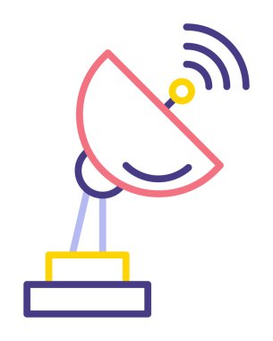 uydu anten simgesi, vektör illüstrasyonu