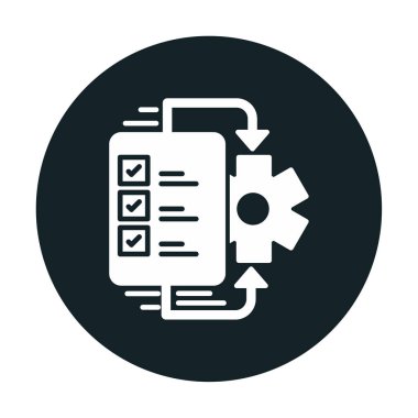 Çalışma akışı simgesi tasarımı, vektör illüstrasyonu                            