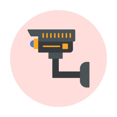 Basit bir CCTV kamera simgesi, vektör illüstrasyonu
