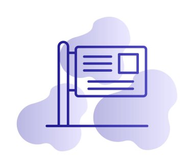 Reklam panosu. Web simgesi basit illüstrasyon