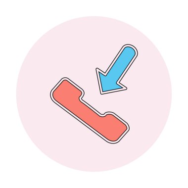 telefon arama simgesi, vektör illüstrasyonu basit tasarım