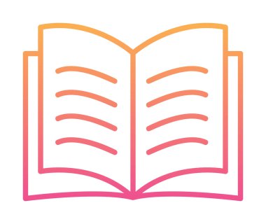 kitap düz simge vektör çizim