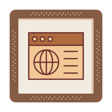 Web tasarım simgesi işareti, vektör illüstrasyonu