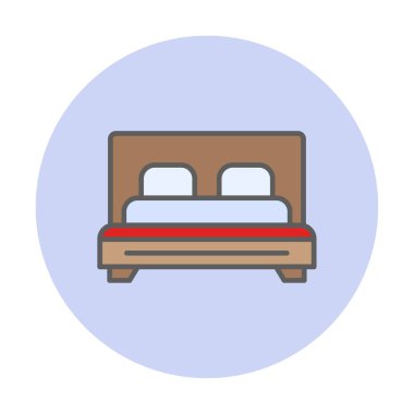 yastıklı yatak vektör simgesi modern basit tasarım