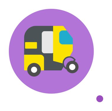 Tuk Tuk simge vektör illüstrasyonu
