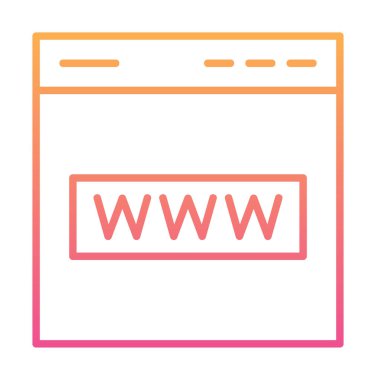 Basit web sitesi arayüzü simgesi, vektör illüstrasyonu