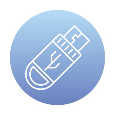 USB simge vektörü. Flash disk simgesi 