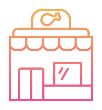 Resturant ağ simgesi, vektör illüstrasyonu