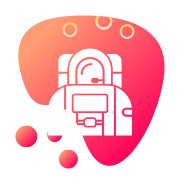 Uzay astronot düz simgesi