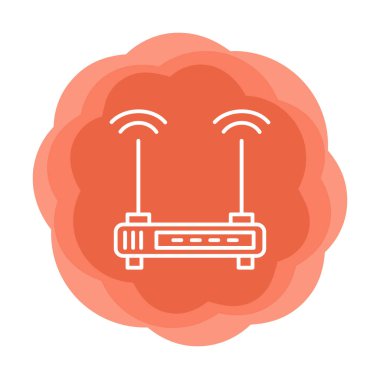 wifi sinyali, Router Aygıt vektör illüstrasyon tasarımı