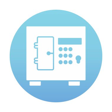 güvenli düz simge, vektör illüstrasyonu 