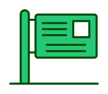 Reklam panosu. Web simgesi basit illüstrasyon