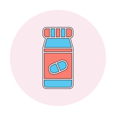 Hapları şişe simge vektör çizim