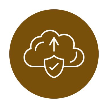 Vektör simgesi yükle, bulut depolama sembolü. Web sitesi veya mobil uygulama için modern, basit düz vektör çizimi