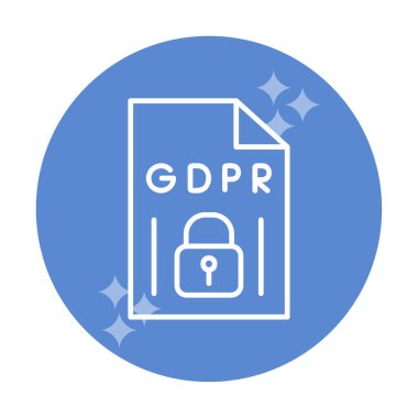 Gdpr. Web simgesi basit illüstrasyon 