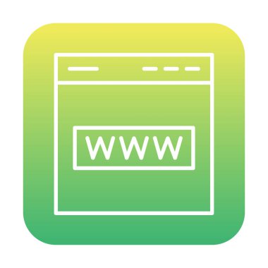 Basit web sitesi arayüzü simgesi, vektör illüstrasyonu