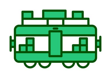 Tren kargosunun vektör çizimi