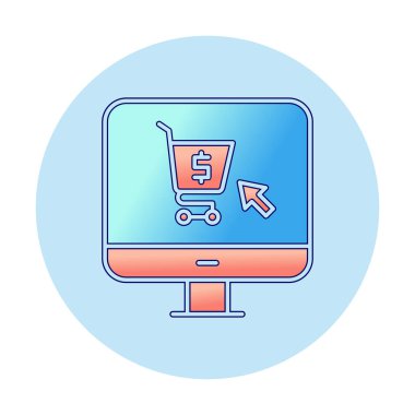 Projeniz için çevrimiçi alışveriş simgesi