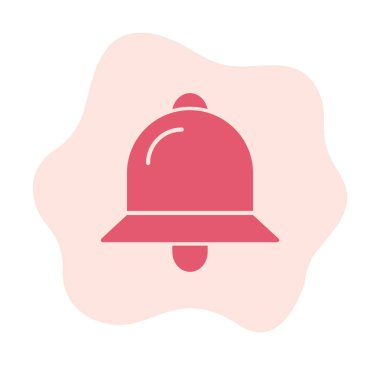 Basit Bildirim Zili simgesi, vektör illüstrasyonu