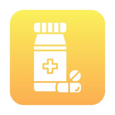 Düz tarzda ilaç şişesi simgesi 