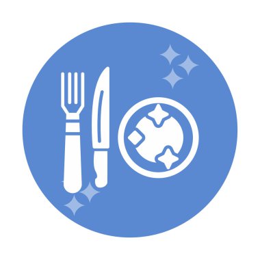 Çatal bıçak ağı simgesi, vektör illüstrasyonu