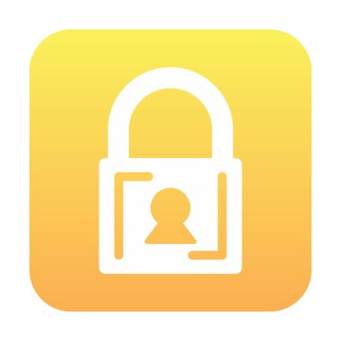 Asma kilit. Web simgesi basit illüstrasyon