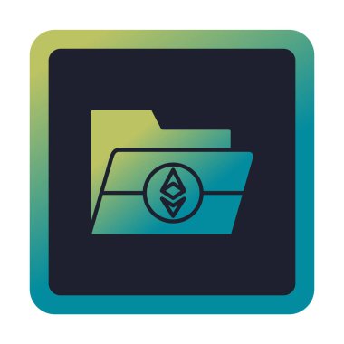 ethereum imzalı dizin vektör illüstrasyon tasarımı