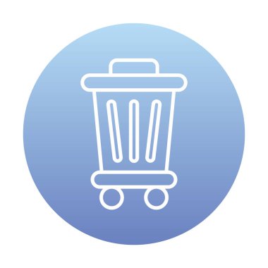 Çöp kutusu web simgesi, vektör illüstrasyonu