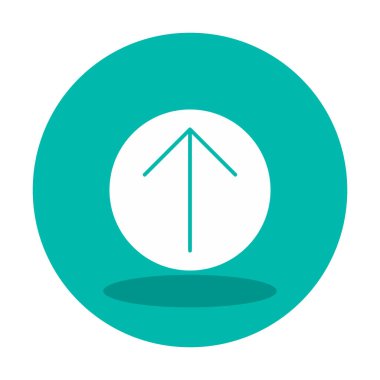 Yukarı ok simgesi, vektör illüstrasyonu, arayüz için düz tasarım 