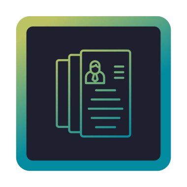 CV belgesi. Web simgesi basit illüstrasyon