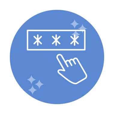 Parola web simgesi, vektör çizim