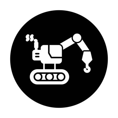 Yapı vinç simgesi, vektör illüstrasyon tasarımı