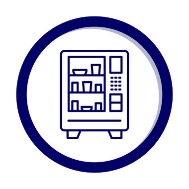 Otomat Web simgesi, vektör illüstrasyonu 