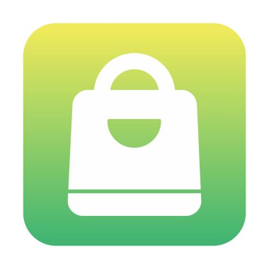 Alışveriş poşeti simgesi, vektör illüstrasyonu basit tasarım