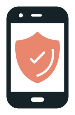 Güvenlik Düz simgesi, Kalkanlı Telefon 