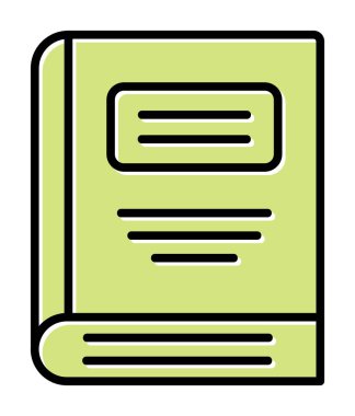 kitap simgesi vektör illüstrasyonu 