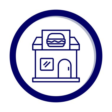  Gıda dükkanı web simgesi, vektör illüstrasyonu