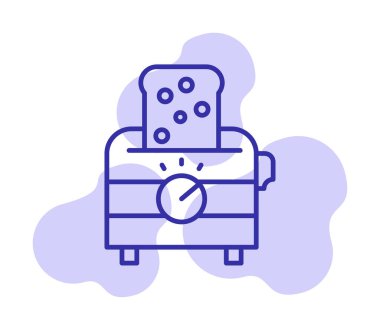 tost makinesi simgesi, vektör illüstrasyonu