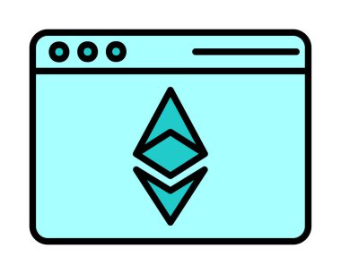 Ethereum Tarayıcı simgesi, vektör biçimi