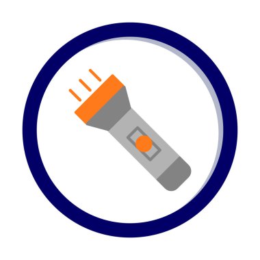 Seyahat fenerinin düz simgesi. Renkli vektör çizimi