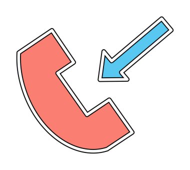 telefon arama simgesi, vektör illüstrasyonu basit tasarım