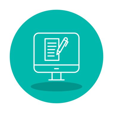 Beyaz arkaplanda Bilgisayar Kopyalama vektör çizimi