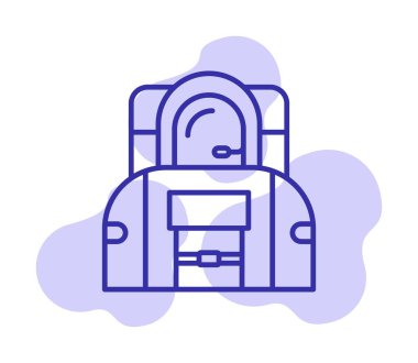 Uzay astronot düz simgesi