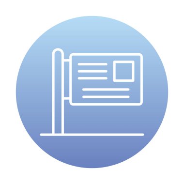 Reklam panosu. Web simgesi basit illüstrasyon