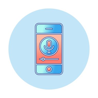 Web tasarımı için mobil kayıt vektör simgesi