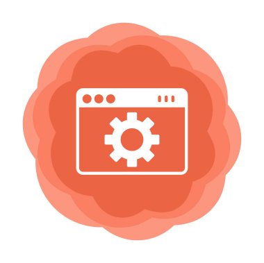 Web Sayfa Ayarları. simge basit illüstrasyon