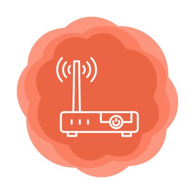 wifi sinyali, Router Aygıt vektör illüstrasyon tasarımı