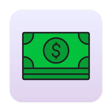 Basit ödeme finans simgesi, vektör illüstrasyonu