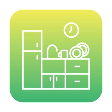 Mutfak simgesi vektör illüstrasyonu