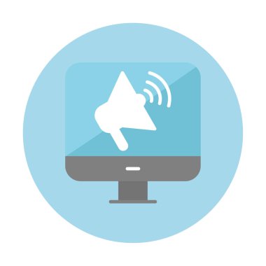 çevrimiçi pazarlama simgesi vektör illüstrasyonu 